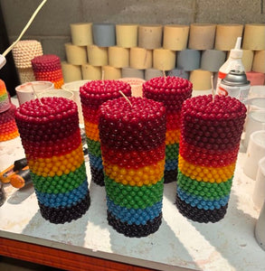 BIG Rainbow candle